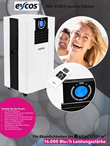 Eycos PAC4700X Klimagerät, Mobile Klimaanlage, Kühlleistung bis 4, 7kW/ 16.000Btu/ h, Räume bis 62m²/ 155m³-7