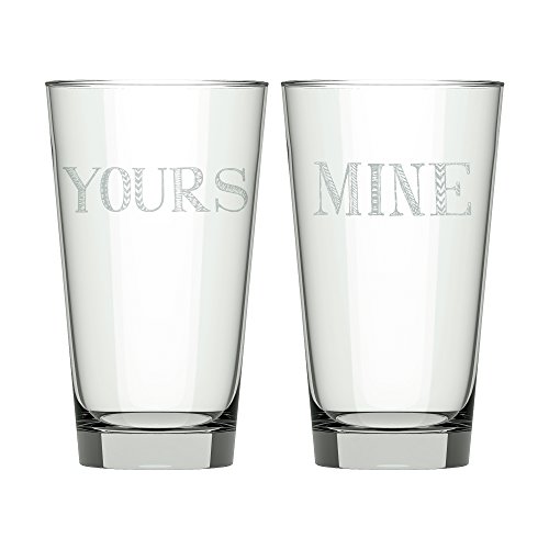 Price comparison product image Creative Tops 5235176"Stir It Up Mine and Yours Printed Highball Glasses,  480 ml