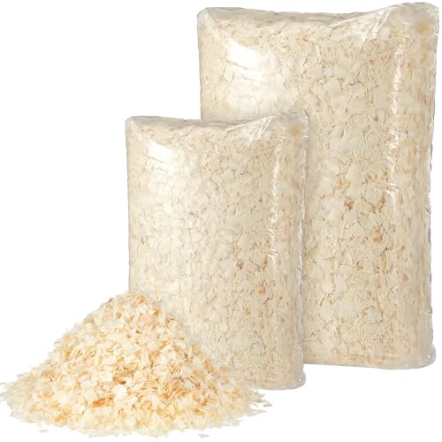 Woanger 2lb Chicken Coop Bedding White Poplar Wood Flakes Big Fresh Shavings Bedding Ultra Absorbent...