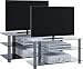 Produktbild VCM TV Möbel Sideboard Fernsehschrank Rack Fernseh Board Alu Glas Tisch Netasa Klarglas
