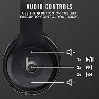 Beats Solo3 Wireless On-Ear Headphones - Apple W1 Headphone Chip, Class 1 Bluetooth, 40 Hours of Listening Time, Built-in Microphone - Black