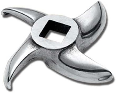 Cortador de cuchillo para picadora de carne de acero inoxidable premium tamaño 32 para eléctrico o manual, se adapta a LEM Cabelas Hobart Torrey