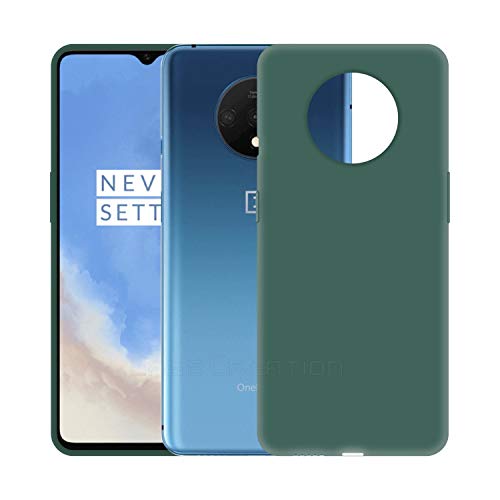Image of Case Creation Luxurious og Series for oneplus 7t case Cover,Anti-Dirty Slim case Frosted Matte Cute Candy TPU Raised Bezel (Splash of Color) Back Cover for oneplus7t -Lake Green
