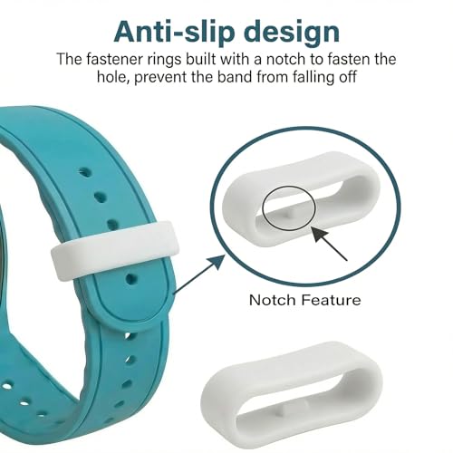 Brio Supply 12 Pack Band Keeper Compatible with Disney MagicBand 2.0 & Plus, Silicone Fastener Rings Security Loop Holde - Additional View