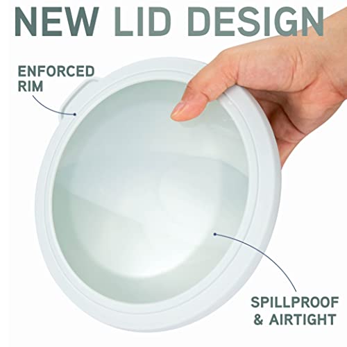 Cook With Color Mixing Bowls With Tpr Lids - 12 Piece Plastic Nesting Bowls Set Includes 6 Prep Bowls And 6 Lids, Microwave Safe Mixing Bowl Set (Green) #TOP1