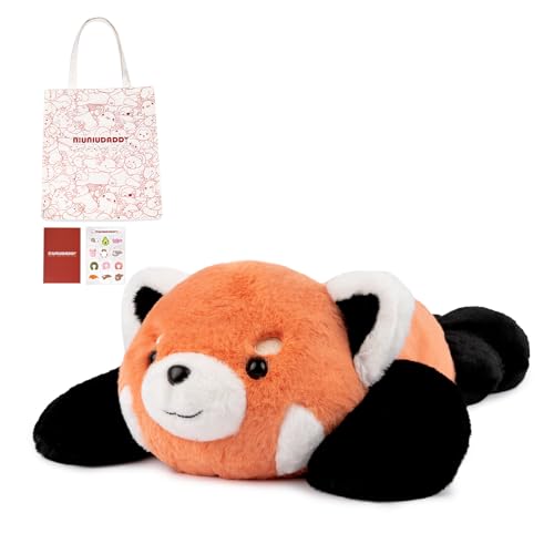 Image of Niuniu Daddy Red Panda Weighted Stuffed Animals Gift Box Set, 25 Inch 5 lbs Weighted Plushies, Heavy Calming Body Pillow for Sleeping, Sensory Lying Lap Pad Toy Companion for Kids and Adults