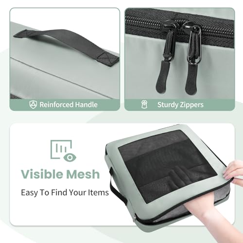 Packing Cubes for Travel |10 Set Matcha |Durable Luggage Organizer 4 Size(Extra Large, Large, Medium, Small),Comprehensive Cubes for Toiletry,Underwear, Shoe,Travel Essentials,Efficient Women Gifts4