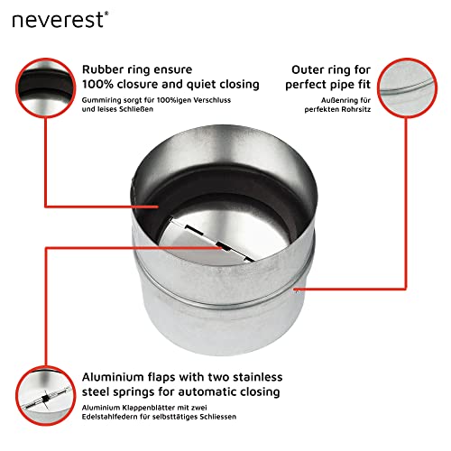 Neverest Rk 5" Professional Backdraft Shutter Damper Connector Duct #TOP2