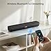 Saiyin Sound Bar for Smart TV,Balanced Sound,Soundbar with Bluetooth/TV-ARC/Optical/AUX Connect, Surround Sound for Home Theater Audio TV/PC/Gaming/Projectors,Wall Mountable