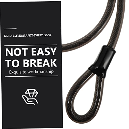 Toddmomy 1Pc Cabo De Bicicleta Cadeado Anti-Cadeado Trava De Bicicleta Ao Ar Livre Acessórios Para M