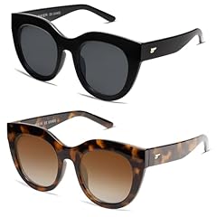 2 Pack Black + Tortoise Frame Brown Lens