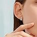 Sterling Silver Mouse Cartilage Earrings for Women Fashion Huggie Hoop Charms Earrings with CZ Hypoallergenic Jewelry Birthday Gift for Women (Green)