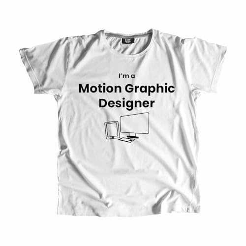 T-shirt motion designer blanc en coton bio unisexe