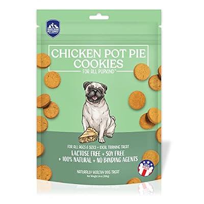 Chicken Pot Pie Cookies|Lactose Free - Soy Free - Gluten Free - Wheat Free | USA Made | for All Breeds | 14 oz of All Natural, Baked, Crunchy Goodness