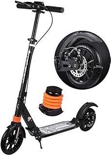 ZXYSMM Scooter H-Kick Portable Foldable Lightweight Adult Kick with Disc Brakes, Aluminium Alloy Commuting with 40Mm Big Wheels, Non-Electric, Support 100Kg