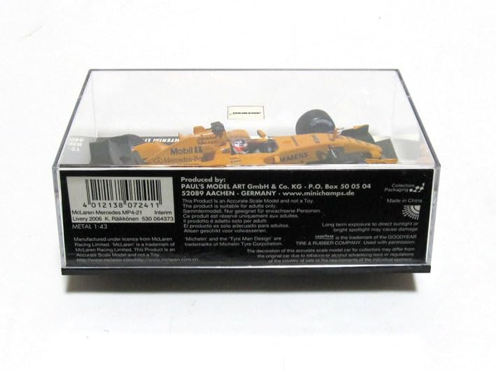 Amazon | A PMA ミニチャンプス 1/43 Mclaren MP4/21 Test Interim