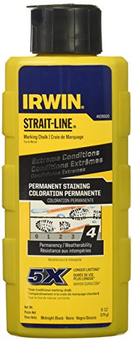 Irwin Tools Strait-Line Permanent Staining Marking Chalk, Midnight Black, 6Ounce (4935520) #TOP9