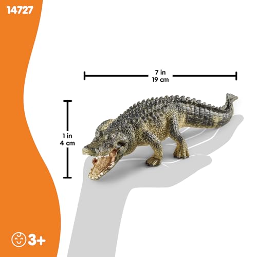 SCHLEICH WILD Life | Alligator 14727 | detailgetreue Tierfiguren | Zoo Spielzeug | tolles Geschenk für Jungen und Mädchen | Deko für Geburtstag | Spielfigur ab 3 Jahren | 19 x 6 x 4 cm