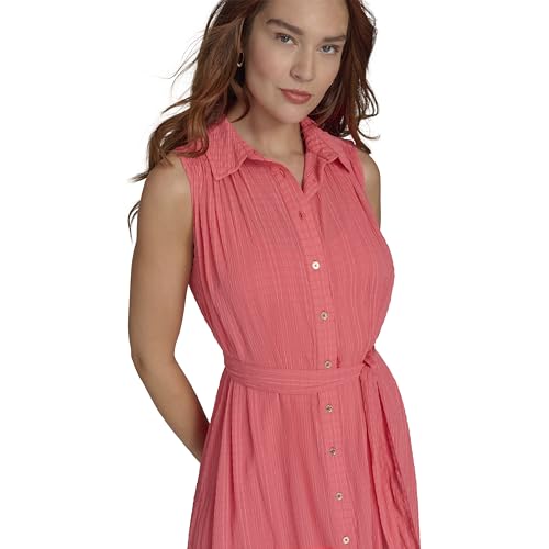 Image of Tommy Hilfiger Women's Sleeveless Midi Shirt Dress