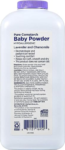 Pure Baby Powder with Lavender and Chamomile 22 oz (Pack-2)