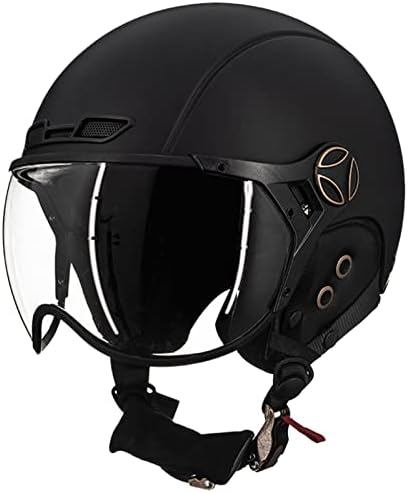 ILM Bike Helmet Ski with Removable Visor Earmuffs ASTM CPSC and CE Safety Certified for Men Women Road Bicycle Moped Snowboard Scooter Model Z102 (L, Matte Black)