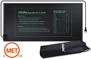 Ohuhu Seedling Heat Mat, MET Standard IP67 Waterproof Seed Starting Plant Heating Pad