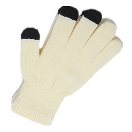 It's Ridic! Warm Knitted Stretch Touchscreen/Texting Winter Gloves With A Soft Texture. Just Thick Enough To Not Be Bulky. Off-White #TOP2