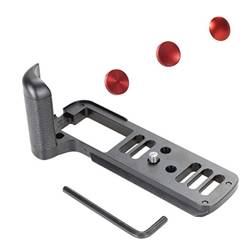 WEPOTO XT3-C Hand Grip Quick Release Plate L Bracket QR Plate Compatible with Fujifilm X-T3 Camera -Aluminium Leather