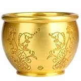 Material: Kupfer STSTS Feng Shui-Schatzbecken, 9,7 cm, chinesische Geschnitzte Kupfertank-Ornamente, Füllhorn-Ornamente, Schatzschale, Dekoration