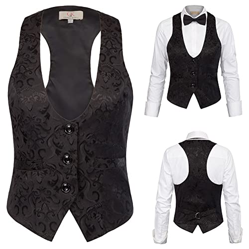 Grace Karin Classic Waistcoat Vest Coats Sleeveless Blazer For Women(2Xl, Black 677 ) #TOP4