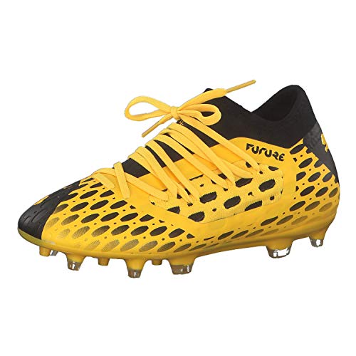 PUMA Future 5.3 Netfit FG/AG Jr, Botas De Fútbol Unisex Niños, Amarillo (Ultra Yellow Black), 38 EU