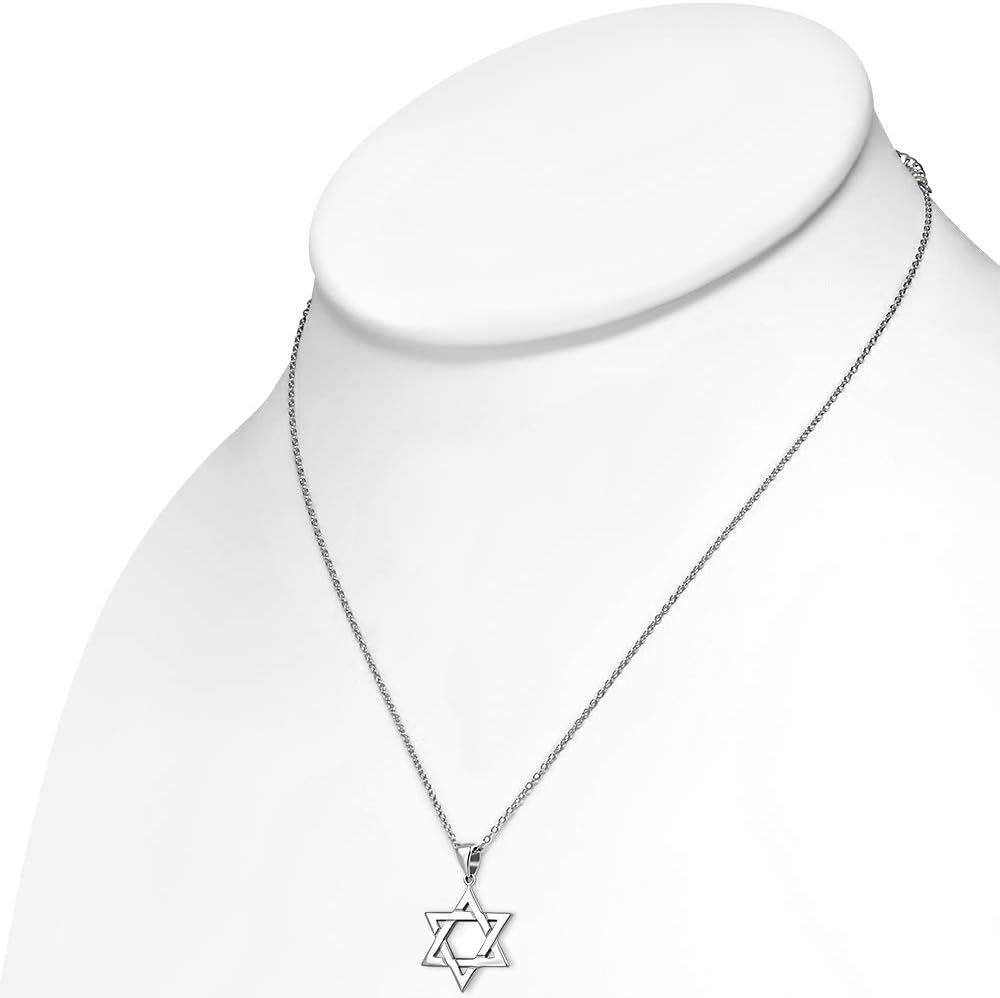 My Daily Styles 925 Sterling Silver Classic Simple Unisex Jewish Star of David Pendant Necklace - Image 2