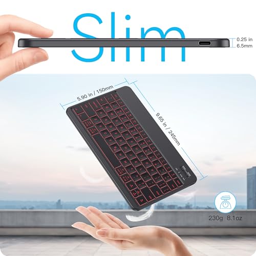 Emetok Bluetooth Keyboard For Ipad With Spaciously Sized Keys And 7-Color Backlighting For Maximum Typing Comfort thumb #5