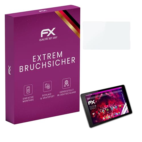 atFoliX Glasfolie kompatibel mit Vodafone Tab Prime 7 Bildschirmfolie, 9H Hybrid-Glass FX Schutzpanzer Folie