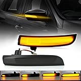 D-Lumina Smoked Lens Side Mirror Marker Light Sequential Amber Compatible with 2013-2018 Fo-rd Kuga Escape Ecosports, 2012-2018 Focus ST RS, 2013-2017 C-Max, Side Marker Blinker Turn Signal Light