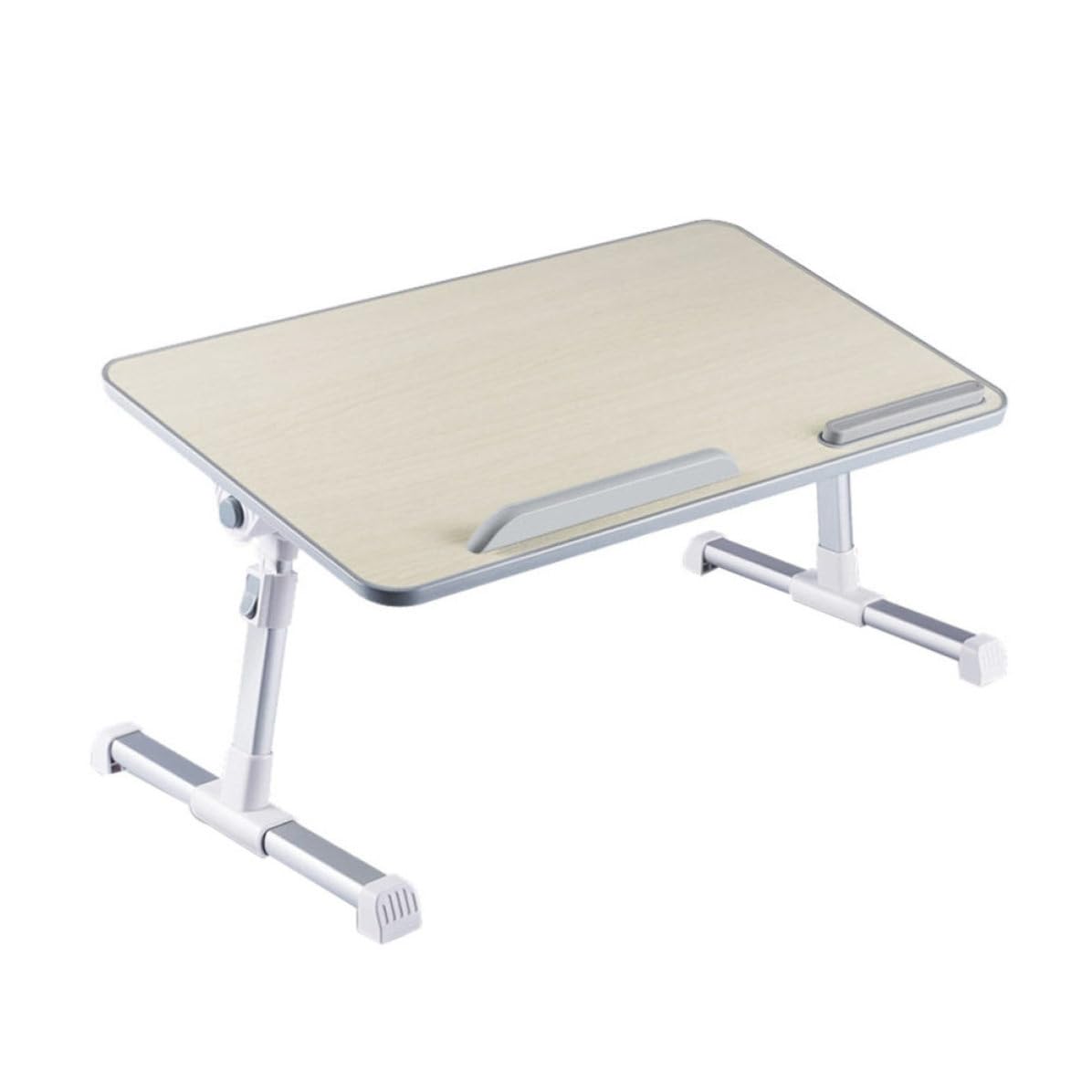 Table pliante bois beige SECFOU réglable pour éviter le mal de dos sur PC
