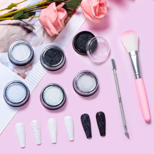 6 Pezzi Glitter Unghie, Brillantini per Unghie