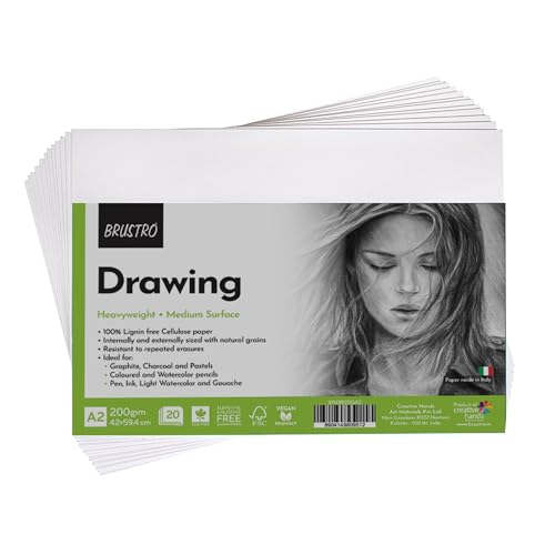BRUSTRO Store Brustro Artists Drawing Paper, 200 GSM, Size - Image 2