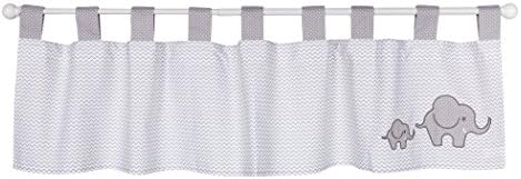 Trend Lab Safari Chevron Window Valance, Gray/White