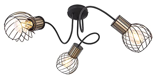 Retro Decken Spot Rondell Strahler Lampe Käfig Design Leuchte Schlaf Zimmer Beleuchtung Globo 54013-3