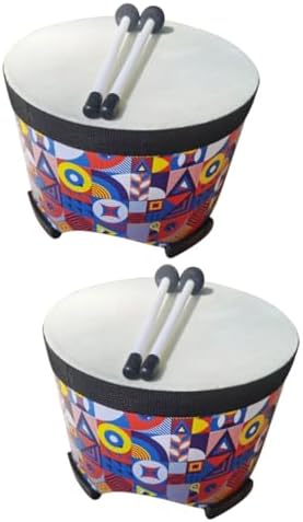 Toyvian Kids Percussion Drum 2 Sets Percussion Drum Toddlers Kids Toy for Kids Music Toddler Toy Wood Kid Drums