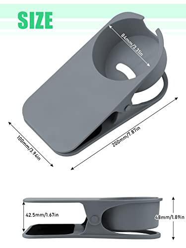 Kalolary New Drinking Cup Holder Clip - Table Bottle Cup Stand The Diy Glass Clamp Storage Saucer Clip Water Coffee Mug Holder Saucer Clip Design For Home & Office, Gray #TOP1