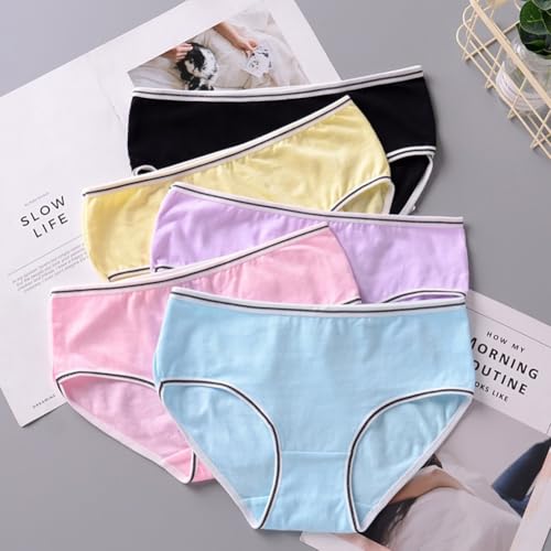 Teen Girls Underwear for 12 Pack Cotton Briefs (L, Multicolor, 8-16Years)2