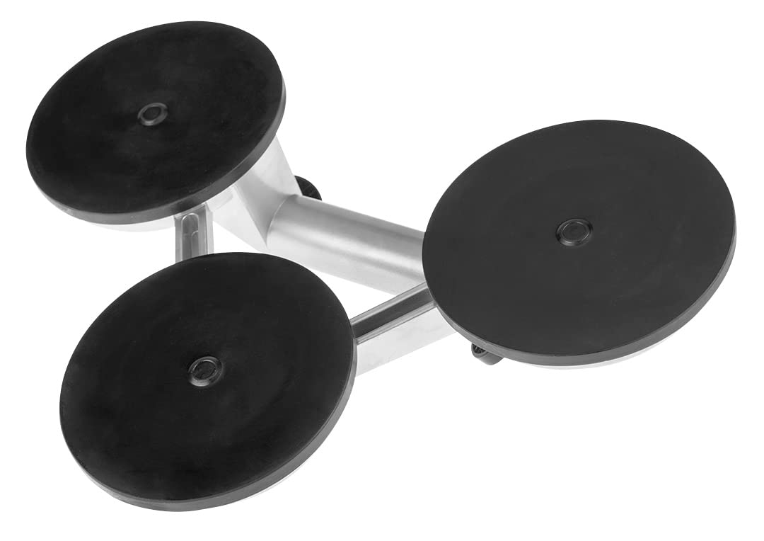 NEO TOOLS Ventosa Per Parabrezza Triple 150 Kg, Alluminio Per Vetro, Plexiglass, Pannelli Laccati, Pannelli In Plastica, Diametro 120 mm