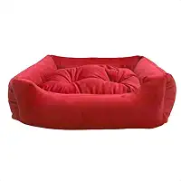 Caminha Pet Colchão para Cachorro e Gato Pequeno Almofada Removível com Zíper, Ideal para Sala e Quarto, Donos de Pets Pequenos (Vermelha)
