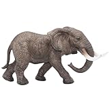 Gemini&Genius Elephant Toy for Kid, Elephant Animal Figure, Realistic 7' Large Elephant Action Figure, Wild Life Toy, Great Gift, Collection, Cake Topper, Storytelling Prop and Decor for Kids