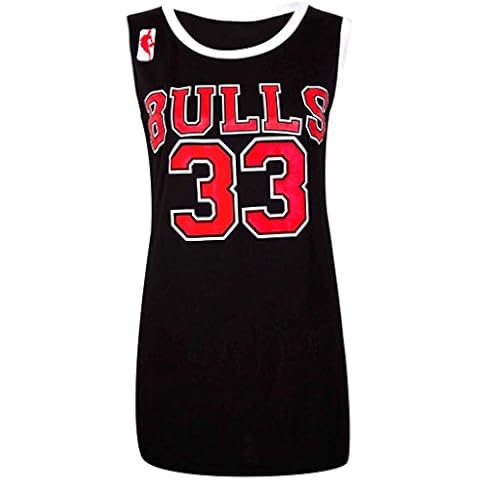 Ladies Womens Basketball NBA Style Vest Top Chicago Bulls 33 Look American Celeb (12/14, Black) Cover