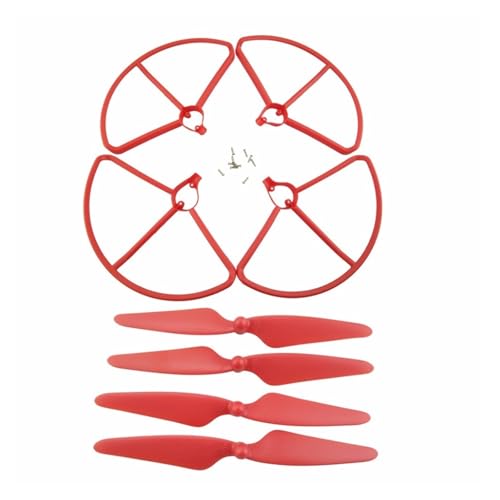 Protections et pales d'hélice H501S Hubsan rouges de haute visibilité