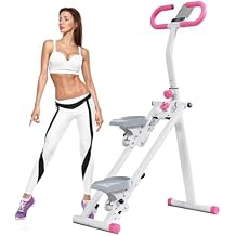 Stair Stepper for Home Gym Folding Vertical Climber Cardio Exercise Machine for Full Body Workout Machine, Adjustable Handlebar & Pedals, 300LBS Load