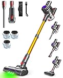 SVHT Cordless Vacuum Cleaner, 450W 40KPA Vacuum Cleaners for Home, 45Mins Lightweight Stick Vacuum with Advanced Green Light Tech, Rechargeable Battery Vacuum for Carpet,Pet Hair,Hardwood Floor